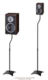 RICOO 2X Lautsprecherständer HiFi Audio Lautsprecher Ständer Universal BH-08-B Höhenverstellbar Boxenständer Bodenständer Standfuss Stativ Boxen Speaker Stand Kabelführung