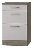 OPTIFIT Kult Küchen-Unterschrank 3 Schubladen »Arta«, beige SEIDENGLANZ, 50 cm breit, U536-9+KUAT
