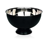 Kadida Champagnerkühler Ø38cm, Getränkekühler Flaschenkühler Sektkübelhalter Flaschenhalter aus Chrom-Nickel-Stahl, Wahlweise in Silber, Schwarz, Rot oder Lila lackiert erhältlich, Farbe: Schwarz