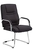 myangels Besucherstuhl Attila Stoff, Farbe:schwarz