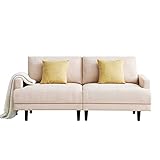WIMHOOM Zweisitzer-Sofa Couch mit Federkern im Moderner Stil, 180 x 77 x 83 cm, Strukturstoff fürs Wohnzimmer