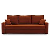 Couch Aikido I 223x90 - mit schlaffunktion - Farben zur Auswahl - modernen Couch - mit Bettkasten - Moderner Cordstoff - Stoff POSO (POSO 039)