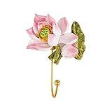 MSUIINT 4 Pcs Kreative Harz Wandhaken, Kleiderhaken Wandmontage Blume Geprägte Harz Handtuchhaken Europäischen Stil Blume Geprägte Haken Kunst Blume Eisen Haken Vintage Wanddekoration für Zuhause
