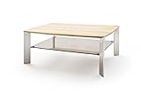 Beauty.Scouts Couchtisch Visalia II - Tisch, Couchtisch, Beistelltisch, Massivholz, Asteiche, Glas, Bronze, Metall, Edelstahl, 120x41x70 cm, 30 kg