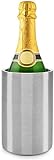 Dimono® Flaschenkühler Weinkühler Thermo Sektkühler aus Doppelwandigen gebürsteten Edelstahl für Sekt, Wein und Co. (Edelstahl)