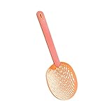 Homoyoyo Lo Mein Sieb Fettucine Nudeln Metallsieb Edelstahl Silikonsieb Haushaltssieb Löffel Tragbarer Sieblöffel Hitzebeständiger Schaumlöffel Schaumlöffel
