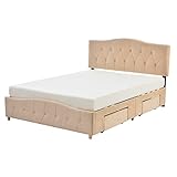 DDOY seniorenbett stabil bettgestell Komforthöhe holzbett 140x200 Doppelbett Bett 140x200 Material Massivholz