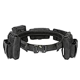 vAv YAKEDA 7 in 1 Tactical Modular Equipmen Duty Belts Law Enforcement Police Security Utility Belt mit Beuteln (Schwarz)