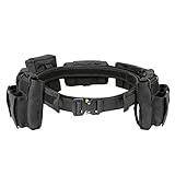 vAv YAKEDA 7 in 1 Tactical Modular Equipmen Duty Belts Law Enforcement Police Security Utility Belt mit Beuteln (Schwarz)