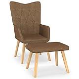 ZQQLVOO Relaxsessel mit Hocker Taupe Stoff, Loungesessel, Fernsehsessel Relaxsessel, Schreibtischstuhl, Stuhl für Schlafzimmer, Wohnzimmer, Arbeitszimmer, Büro