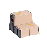 Rimue Kleinkind Zwei Stufen Hocker Zusammenklappbar 2-Stufen Hocker rutschfest Tragbar Klapphocker Für Töpfchentraining Badezimmer Küche rutschfeste Klapphocker Stehend