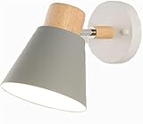 Moderne Stile Wandleuchten, Winkelverstellbare Wandlampe, nordische Wandleuchten, Gangleuchten Korridorlampe Bett Lesung Licht E27 (Farbe: Hellgrau)