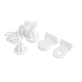 Ejoyous Rollo Halterung, 25 mm Rollo Fitting Reparatursatz Vorhang Schatten Kupplung Halterung Seite Riemenscheibe Kette Reparatur Armaturen Fenster, für Doppelrollos Weiß