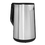 Gutfels Wasserkocher WATER 3020 | Doppelwandiges Edelstahl | 1,5 Liter Füllvolumen | 360° Sockel | 2200 Watt | integrierter Filter | Überhitzungs-/Trockengehschutz | beleuchteter An/-Ausschalter