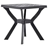 XIAOGUANG Bistrotisch, Stehtisch, Balkontisch, Partytisch, Biertisch, Beistelltisch, Bierkasten Tisch, Anthrazit 70x70x72 cm Kunststoff