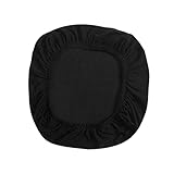 MagiDeal Weiche Stuhlhusse, Stretch Jacquard Stuhlbezug, Sitzbezüge Sitzkissen Hussen Rutschfester Spannbezug Anti-Staub Stuhl Slip Cover für Büro Restaurant Hochzeit Küche Deko Schutz - Black