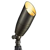 Hogdseirrs benbenlife Niedriger Spannung Landschaft Beleuchtung massivem Messing Deckenfluter Spot Beleuchtung Fassung Inklusive Einer 12 V MR16 LED Leuchtmittel, Messing