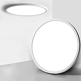 UBRAVOO LED Deckenleuchte, 18W Deckenlampe, 4000K Neutralweiß Rund Badlampe für Küche, Wohnzimmer, Balkon, Flur Badezimmer, Schlafzimmer
