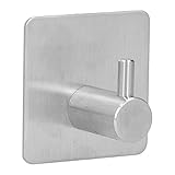 Zylindrischer Haken, Badezimmer-Garderobenhaken, Ohne Bohren, Robuster Haken aus Edelstahl 304, Badezimmer-Garderobe aus Nicht Perforiertem Viskose-Metall, Mehrzweck-Design, Einzelhaken
