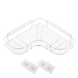 MAVNES Duschablage Ecke Stanzfreies Badezimmerregal, Wandhalterung for die Dusche, Aufbewahrungsregal for die Küche (Color : 1pc White)
