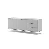 Vicco TV-Lowboard Eliza, Grau 150 x 42 cm, Fernsehtisch, Wohnzimmer, modern