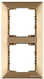 Mutlusan Goldener 2fach Rahmen/Steckdosenrahmen/Schalterrahmen zweifach vertikal · Unterputz · Gold/goldfarben · CANDELA
