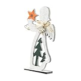 NOLITOY 1 Stück Weihnachts-Holzornamente Für Das Büro Winter-Ornamente Holzige Deko Weihnachts-Tischdekoration Aus Holz Weihnachts-Holztischschilder Winter-Holzdekoration Schöne