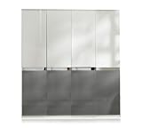 Wimex Kleiderschrank/ Drehtürenschrank Safe4, 4 Türen, (B/H/T) 200 x 216 x 59 cm, Alpinweiß/Grau