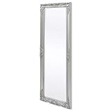 binzhoueushopping Wandspiegel Barock Spiegel Antik Garderobenspiegel Barockspiegel Silber 140 x 50 cm