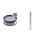 WMF Kitchen classics Ingwerreibe mit Aufbewahrungsbehälter, Gewürzreibe, Cromargan Edelstahl, Kunststoff, & Profi Plus Zitronenschaber 14,5 cm, Cromargan Edelstahl teilmattiert, spülmaschinengeeignet