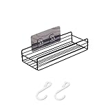 COOKOE Wandregal für Badezimmer, Eckregal, Organizer, Dusche, Wandregal, selbstklebend, ohne Bohren, Eisen, Küche, Badezimmerregal, Küche, 2St