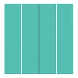 Bilderwelten Schiebegardinen Türkis - 4 Flächenvorhänge Deckenhalterung, 4X á 250 x 60cm