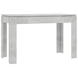 vidaXL Esstisch Minimalistischer Stil Küchentisch Esszimmertisch Speisetisch Tisch Küche Esszimmer Betongrau 120x60x76cm Holzwerkstoff