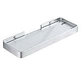 Badezimmer-Glasregal, Wandhalterung, Duschregal, rostfrei, strapazierfähig, Badezimmer-Organizer, Aufbewahrungsbehälter (Größe: 35 x 12 x 3 cm) ()