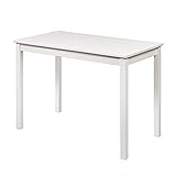 hagge home Skandinavisch Holz Schreibtisch Esstisch Schminktisch Computertisch Küchentisch Konsolentisch PC Tisch Homeoffice Esszimmertisch Wohnzimmertisch Arbeitszimmertisch 110x60cm Höhe 75 cm, Weiß