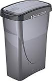 M-Home Swing Bin 40 Mülleimer für Tri-Selective, Kunststoff, Silber, 40 l