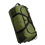 3 Rollen - Reisetasche - Sporttasche - Freizeittasche - nur 1,4 kg - Dehnfalte - 80cm - Volumen bis 140 Liter! - 4 Farben (Olive)