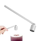 Kerzen-Schnupftabaklöcher, Feuerlöscher, Glockenform, Edelstahl, langer Griff, Feuerdocht, silberfarben
