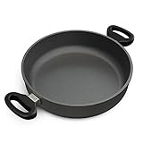 Hoffmann Schmorpfanne 32 cm hoher Rand Induktion I Pfanne mit 2 Griffen Made in Germany I Hochrandpfanne Aluguss Servierpfanne beschichtet ohne Glasdeckel