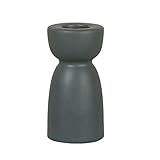 2 x moderner minimalistischer Kerzenhalter aus Keramik, Keramik, Kerzenleuchter, Abendessen, Geburtstag, Keramik-Kerzenhalter für Hochzeit, Abendessen, Party, 2 Stück, matt, dunkelgrün, 4 x 4 x 8 cm