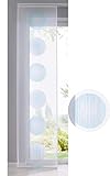 Shangrila Flächenvorhang »Balikesir« Kreise Muster Schiebegardine Raumteiler Querlinien Wohnzimmer Kugel Ball HxB 245x60 cm Hellblau, 10000316