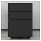 TUBBEK Aktenschrank Büro Aktenschrank Unter dem Tisch Mobile Niedriger Schrank Aufbewahrung Schublade Schrank Schließfach mit Schloss Mehr Stauraum (Farbe: warmes Licht, Größe: 60x39x50cm)
