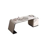 Computer Tisch Moderne Neue Boss-Büroschreibtisch- und Stuhlkombination aus minimalistischem High-End-Computer-Eckschreibtisch mit Felsplatte Arbeitstisch (Color : Grijs, Size : Short Cabinet)