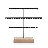 Schmuckregal Kreatives Ohrringregal Aufbewahrung Hängende Ohrringe Ohrclip Rack Haushalt Schmuckständer Schmuckregal Hängende Wandmontage (Farbe: Weiß) (Schwarz)