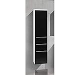 Intarbad ~ Bad Hochschrank, Seitenschrank H/B/T: 156,6/35/32,5cm, weiß Hochglanz, vormontiert Fineline Metallic Anthrazit IB1321