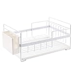 Abtropfständer Abtropfgestell Geschirrabtropfer Küchenaufbewahrungsorganisator, Abtropfgestell, Wäscheständer, Küchenspüle, Halter, Tablett Für Geschirr Abtropfkorb Geschirrablage ( Color : White , Si