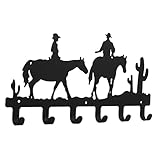 GARVALON 1 Stück Eingangsregal Vintage-Wandhakenregal Dekorative Hakenleiste Eisenhakenregale Wandhaken Wandhalterung Kleiderständer Ganchos Para Colgar Sechs Haken Kleiderbügel