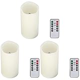 3pcs Kerze No Birthday Light Romantic Starry Warm Remote Indoor Night Party Led Dekoration Projektor, Teelicht weiß dekorativ for Batterie mit Projektionssteuerung ( Color : As Shownx3pcs , Size : Mx3