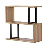 Bücherregal Minimalistisches, Modernes Bücherregal, Boden, Einfachheit, Tisch, Aufbewahrungsregal, Bücherregal, Bücherregal, Kombinations-Büroregal Bücherschrank Schlafzimmer Büro ( Size : Two layers