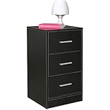 KADIMA DESIGN Nachtschrank Kommode Nachttisch Schublade Schlafzimmer Boxspring 68 cm schwarz